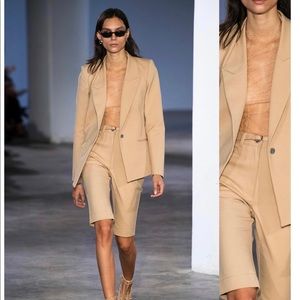 DION LEE BINARY BLAZER & SHORTS SUIT, NUDE NWT!!